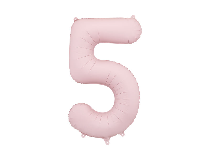 Foil Balloon Number ''5'' - Light Pink 86cm