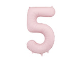 Light Pink Foil Number Balloon - 86cm