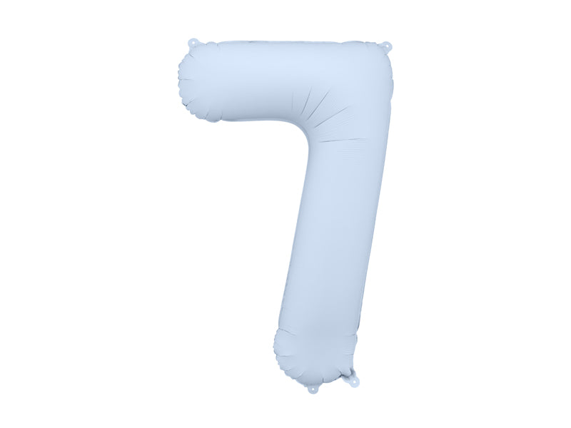 Foil Balloon Number ''7'' - Misty Blue 86cm