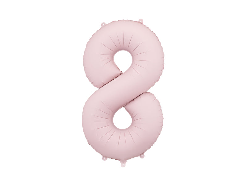 Foil Balloon Number ''8'' - Light Pink 86cm