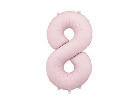 Light Pink Foil Number Balloon - 86cm