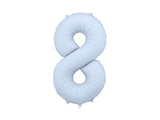 Foil Balloon Number ''8'' - Misty Blue 86cm