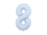 Misty Blue Foil Number Balloon - 86cm