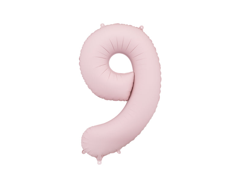 Foil Balloon Number ''9'' - Light Pink 86cm