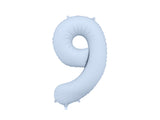 Foil Balloon Number ''9'' - Misty Blue 86cm