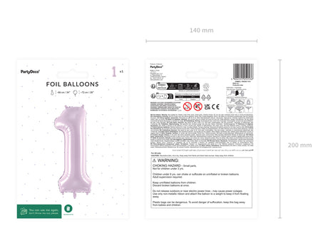 Foil Balloon Number ''1'' - Purple 72cm