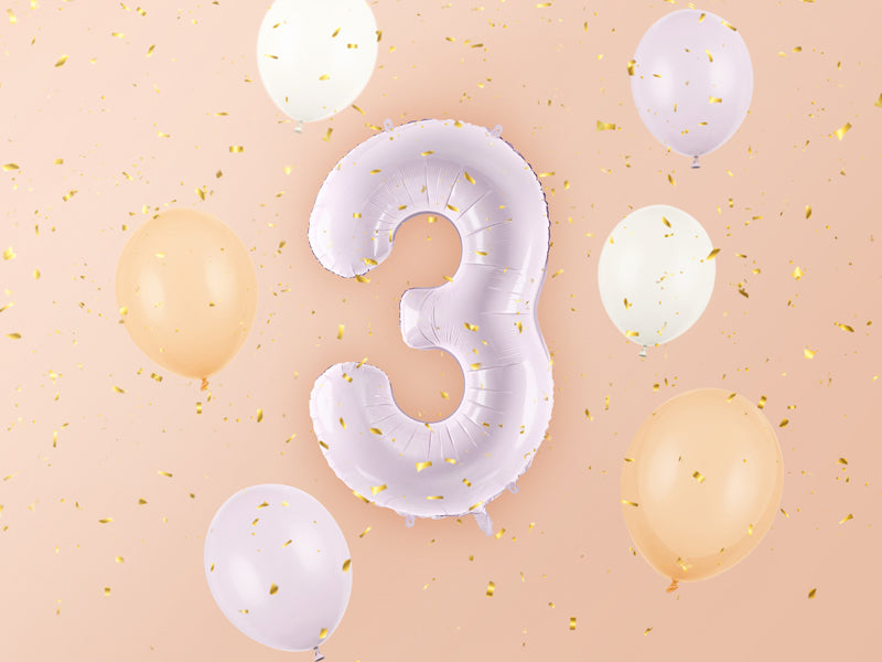 Foil Balloon Number ''3'' - Purple 72cm