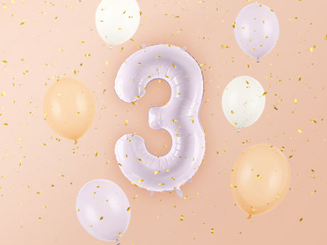 Foil Balloon Number ''3'' - Purple 72cm