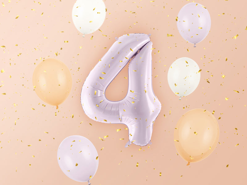 Foil Balloon Number ''4'' - Purple 72cm