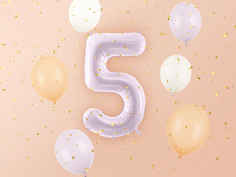 Foil Balloon Number ''5'' - Purple 72cm