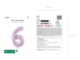 Foil Balloon Number ''6'' - Purple 72cm