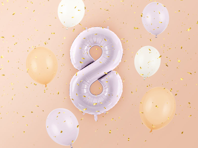 Foil Balloon Number ''8'' - Purple 72cm