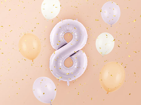 Foil Balloon Number ''8'' - Purple 72cm