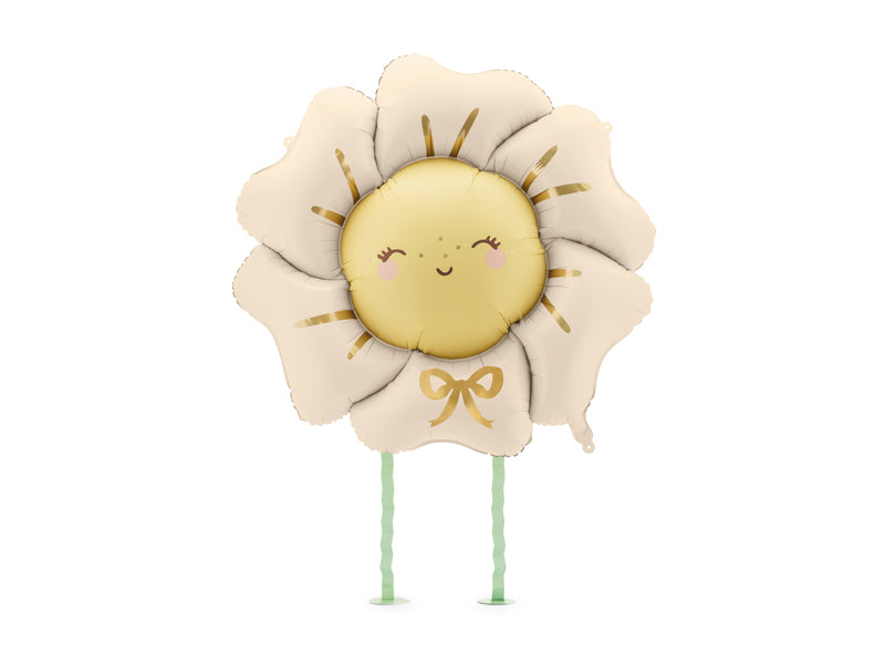 Walking Foil balloon Beige Flower