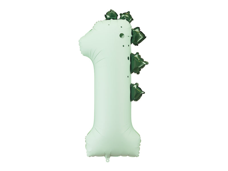 Foil balloon Number ''1'' - Dinosaur 92cm - Mix