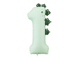 Foil balloon Number ''1'' - Dinosaur 92cm - Mix