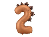 Foil balloon Number ''2'' - Dinosaur 92cm - Mix