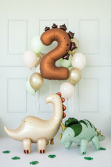 Foil balloon Number ''2'' - Dinosaur 92cm - Mix
