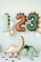 Foil balloon Number ''2'' - Dinosaur 92cm - Mix