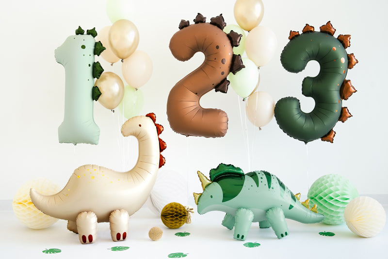 Foil balloon Number ''2'' - Dinosaur 92cm - Mix