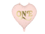Foil balloon Heart ''One'' light pink