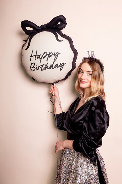 Foil balloon round ''Happy Birthday''
