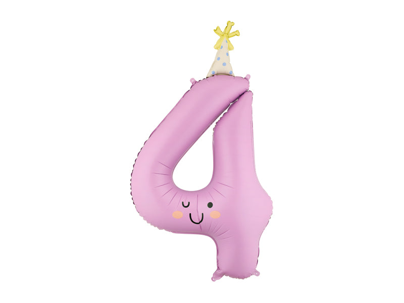 Foil balloon Number ''4'' - Lavender 86cm