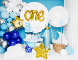 Foil Balloon Number ''1'' - Sky-blue 37x100 cm