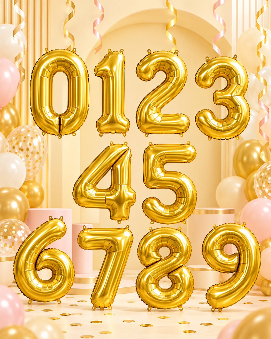 Gold Foil Number Balloon - 86cm