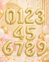 Matte Gold Foil Number Balloon - 86cm