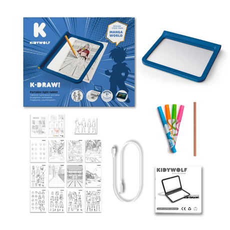 Kidydraw-Pro Light Tablet - Blue Manga