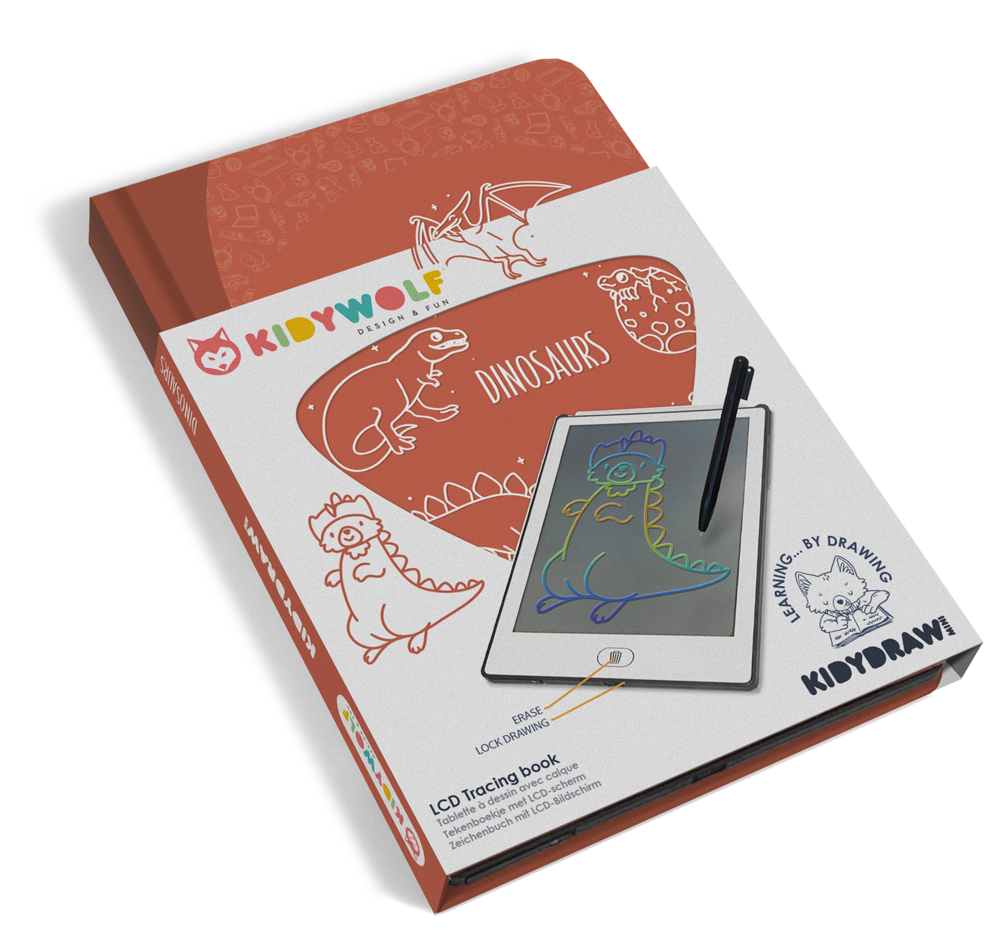 KIDYDRAW-MINI  LCD Tracing book - Dino's