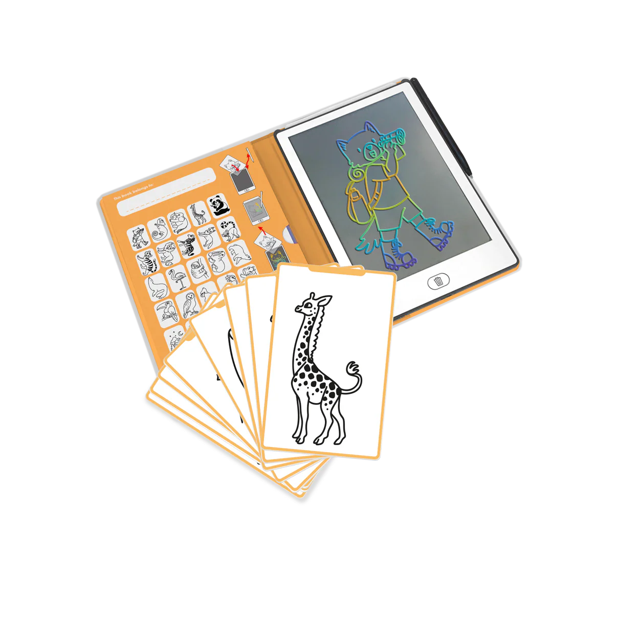 كتاب تتبع بشاشة LCD صغير - حيوانات (كيدي درو-ميني)