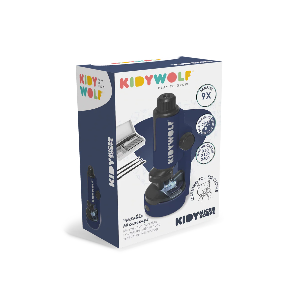 KIDYMICROSCOPE Portable Microscope Blue