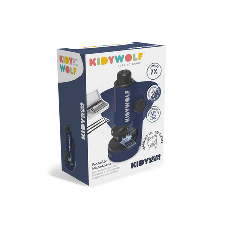 KIDYMICROSCOPE Portable Microscope Blue