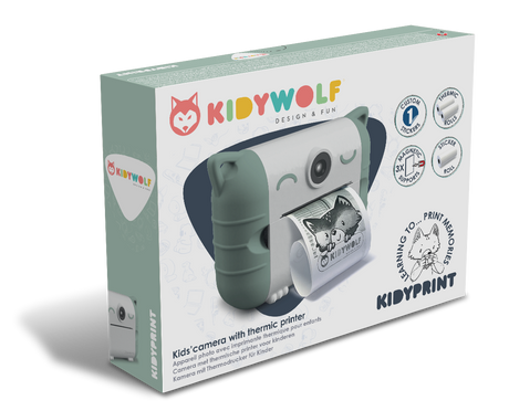 Camera with Thermal Printing Rolls for Kids - Green