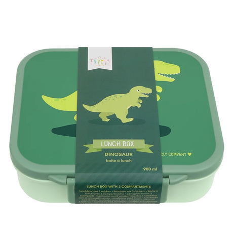 Square Lunch Box (3 compartments) - Dinosaur