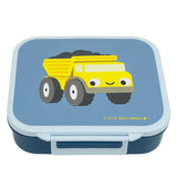 Square Lunch Box (3 compartments) - Dump Truck