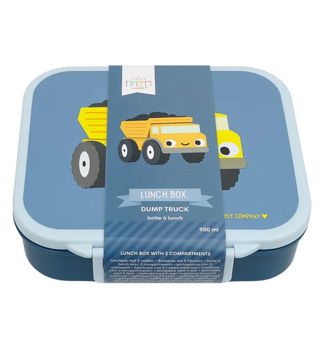 Square Lunch Box (3 compartments) - Dump Truck