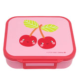 Square Lunch Box (3 compartments) - Happy Cherries