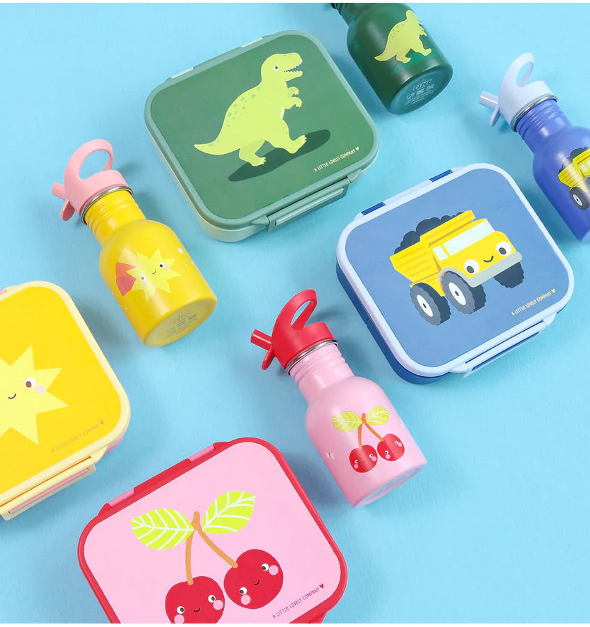 Square Lunch Box (3 compartments) - Happy Cherries