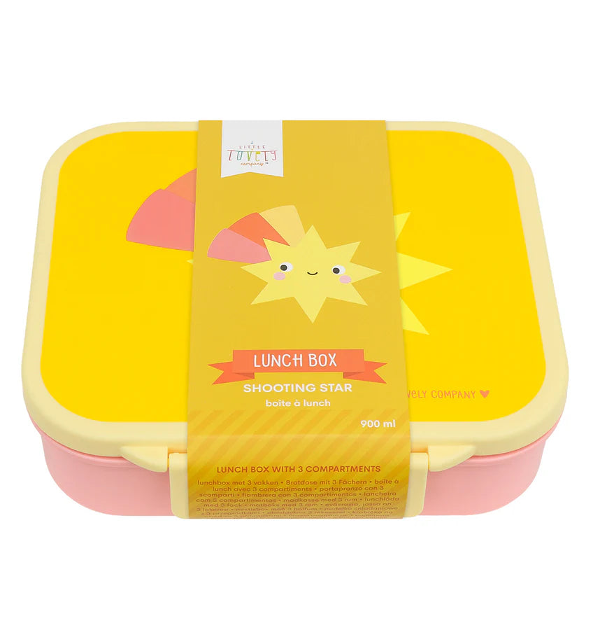 Square Lunch Box (3 compartments) - Shooting Star