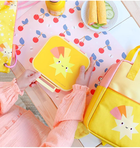 Square Lunch Box (3 compartments) - Shooting Star