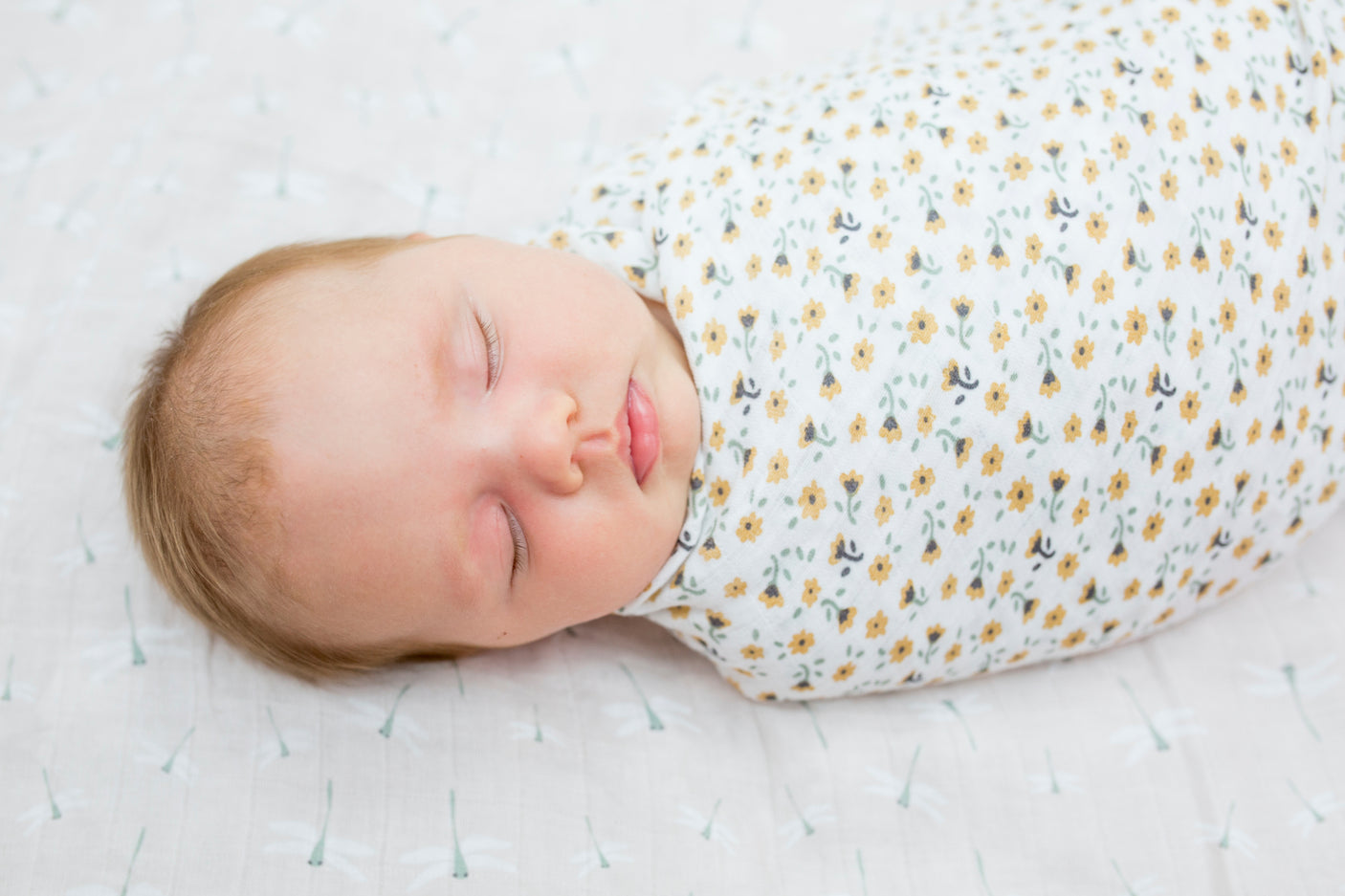 Vintage Floral & Dragonfly - Cotton Swaddle 2 Pack