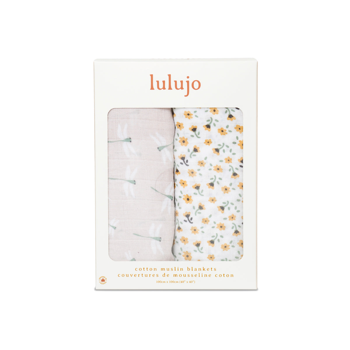 Vintage Floral & Dragonfly - Cotton Swaddle 2 Pack
