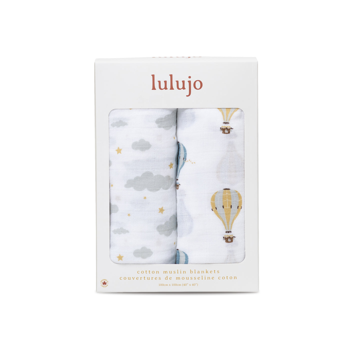 Hot Air Balloon & Clouds - Cotton Swaddle 2 Pack