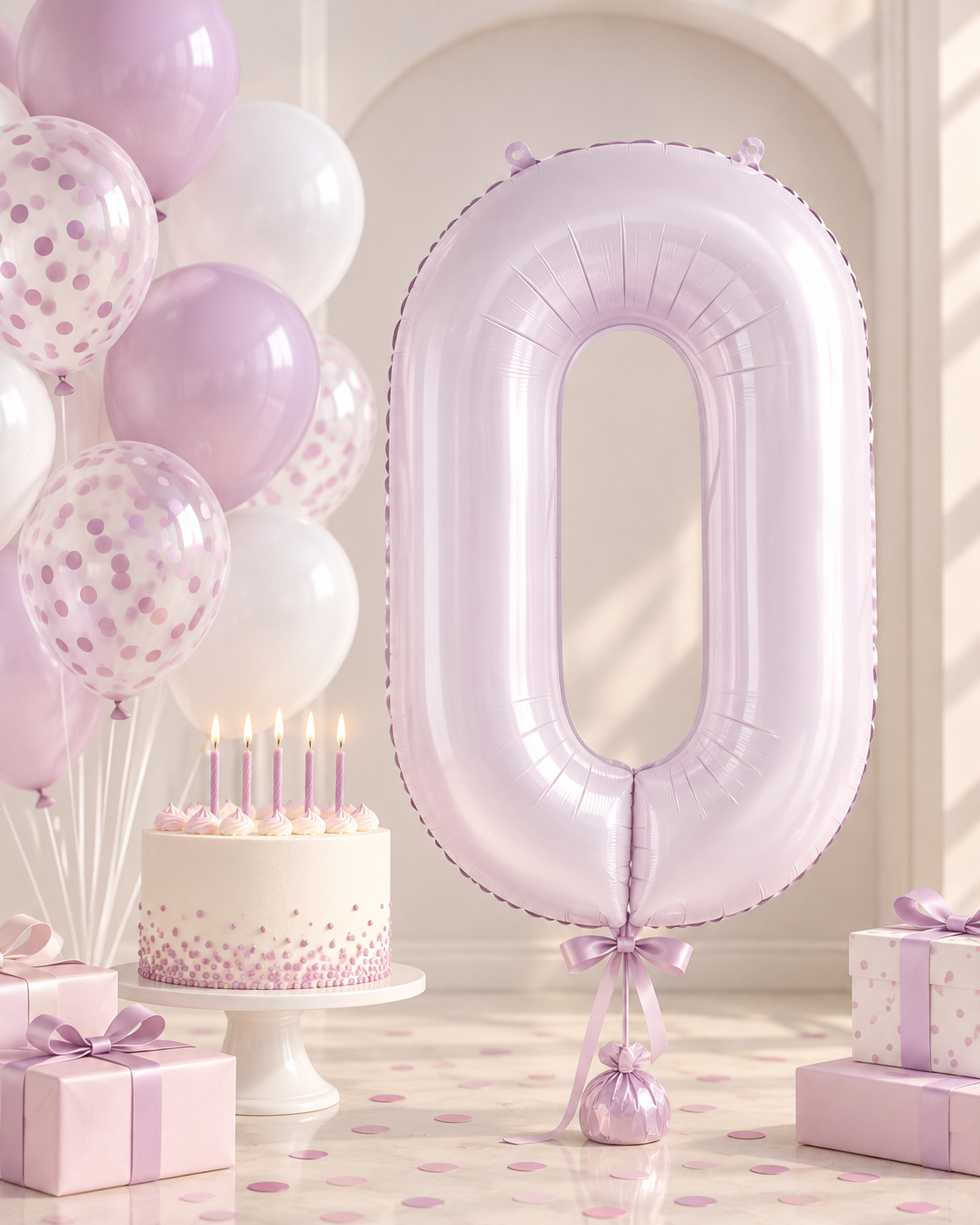 Purple Foil Number Balloon - 72cm