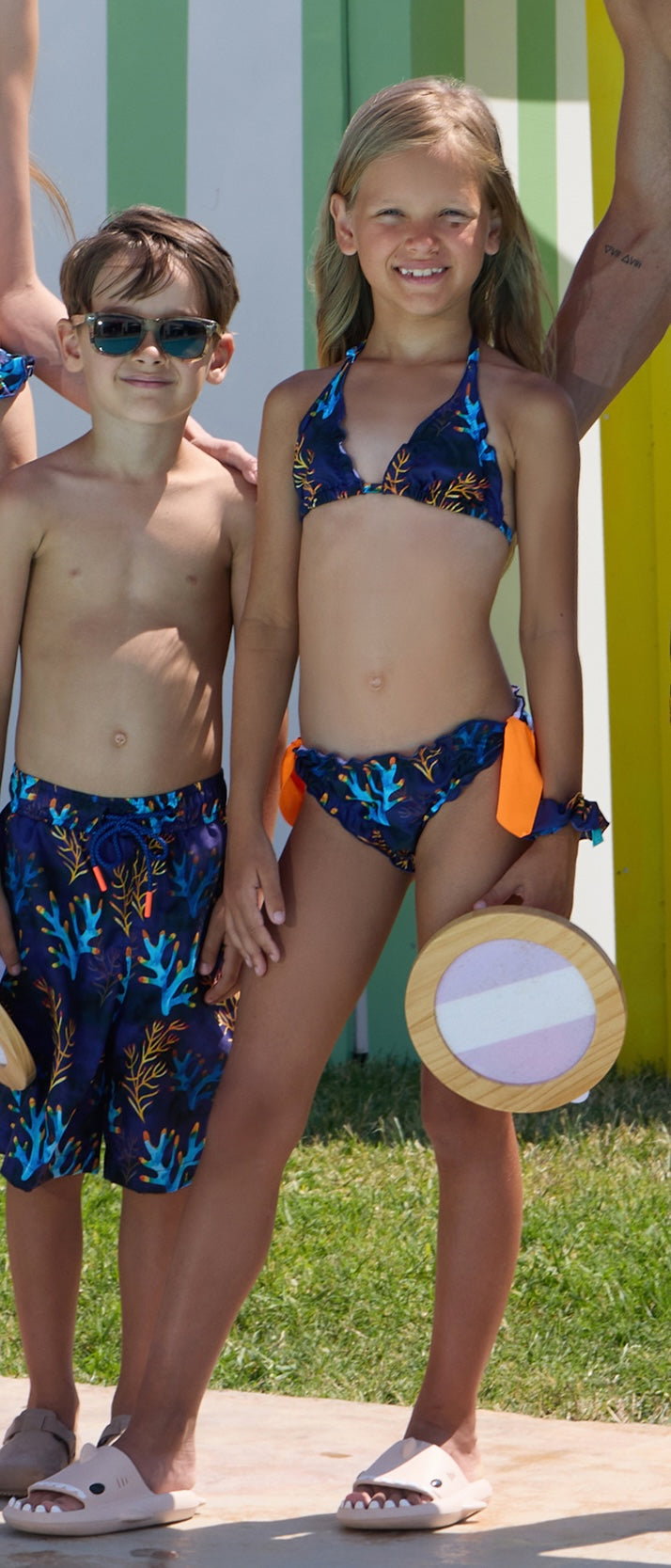 Girl's Frou-Frou Bikini - Midnight Reef