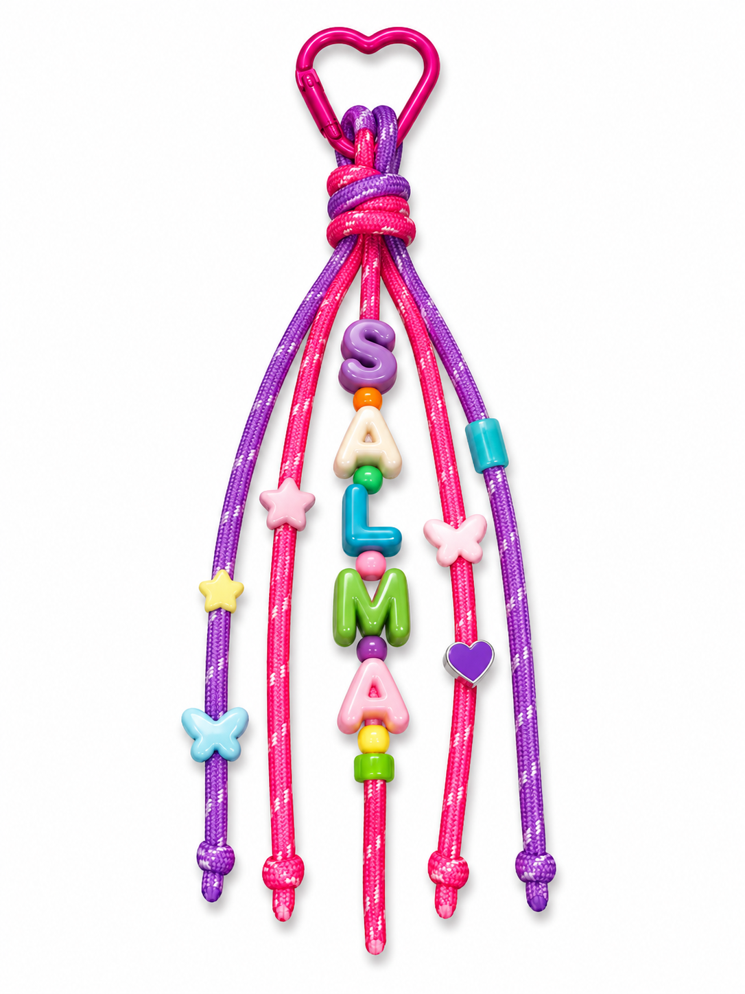 Personalized Pearlescent Letter Bag Charm