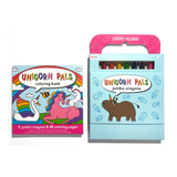 Coloring Book and Crayon Set - Unicorn Pals - Set of 9 Crayons